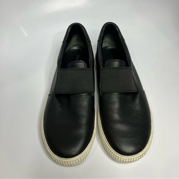 Vince black leather Kirkland slip on shoes size 7.5 - Picture 2 of 7